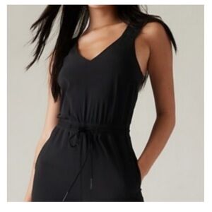 Athleta Savannah Strap Mini Length Athletic Tie Waist Black Pockets M